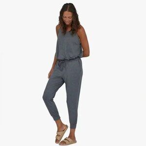 Patagonia Women's Seabrook Sleeveless Jumpsuit Romper in Plume Grey
